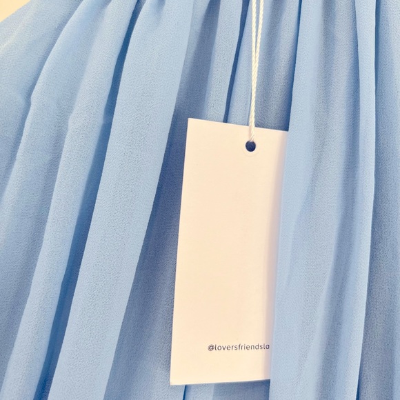 NWT $298 LOVERS + FRIENDS Womens M Powder Blue Lucy Maxi Dress Sleeveless Stars. - Picture 8 of 12